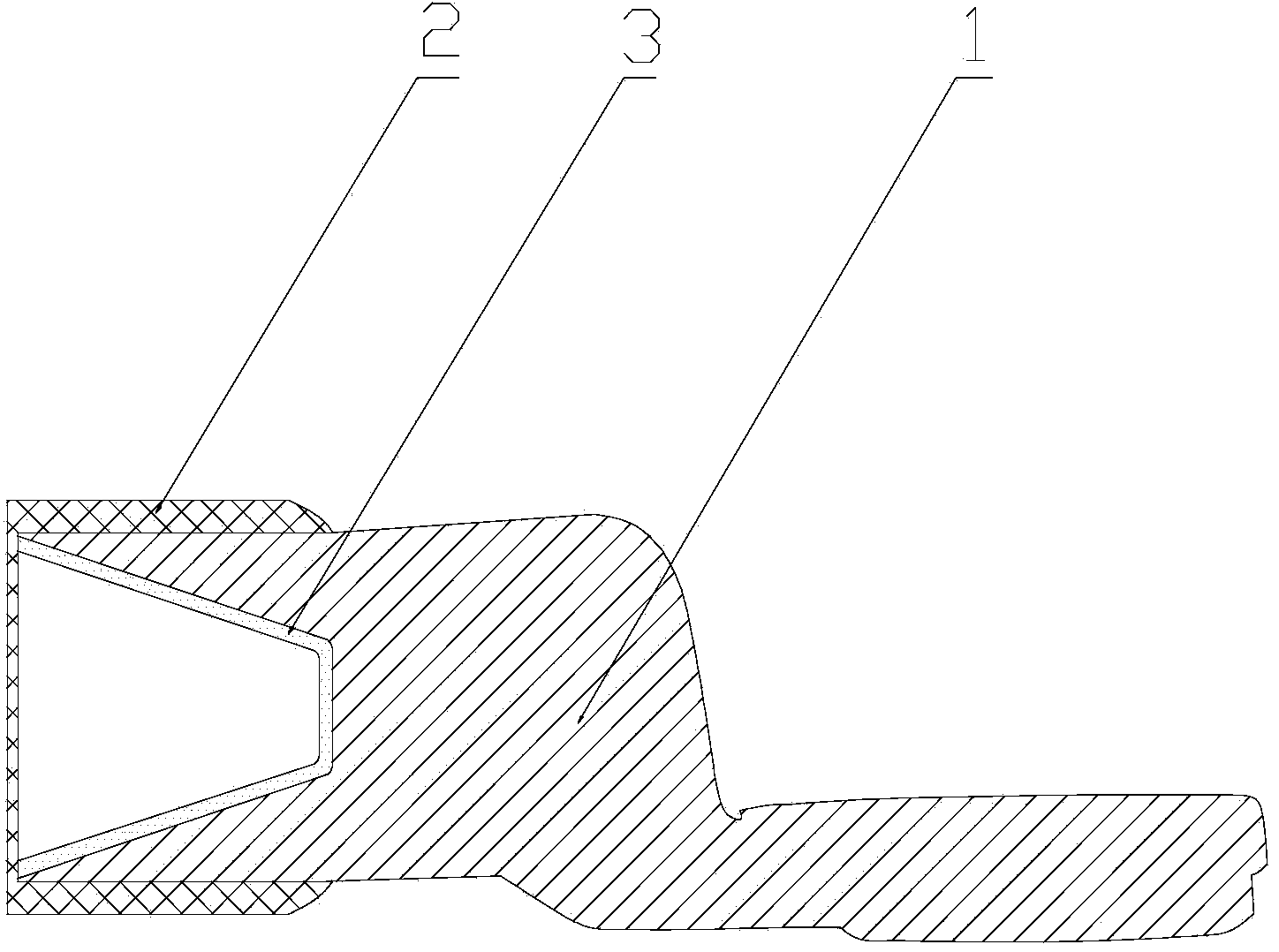 Taper press-fitting cable wiring terminal