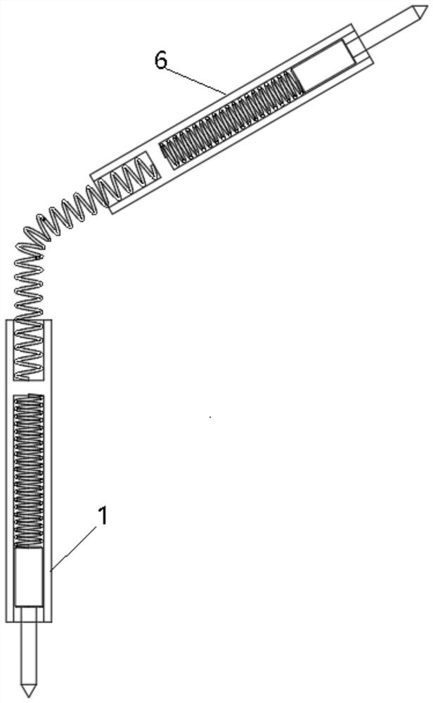 Double-end double-acting probe capable of being bent at will