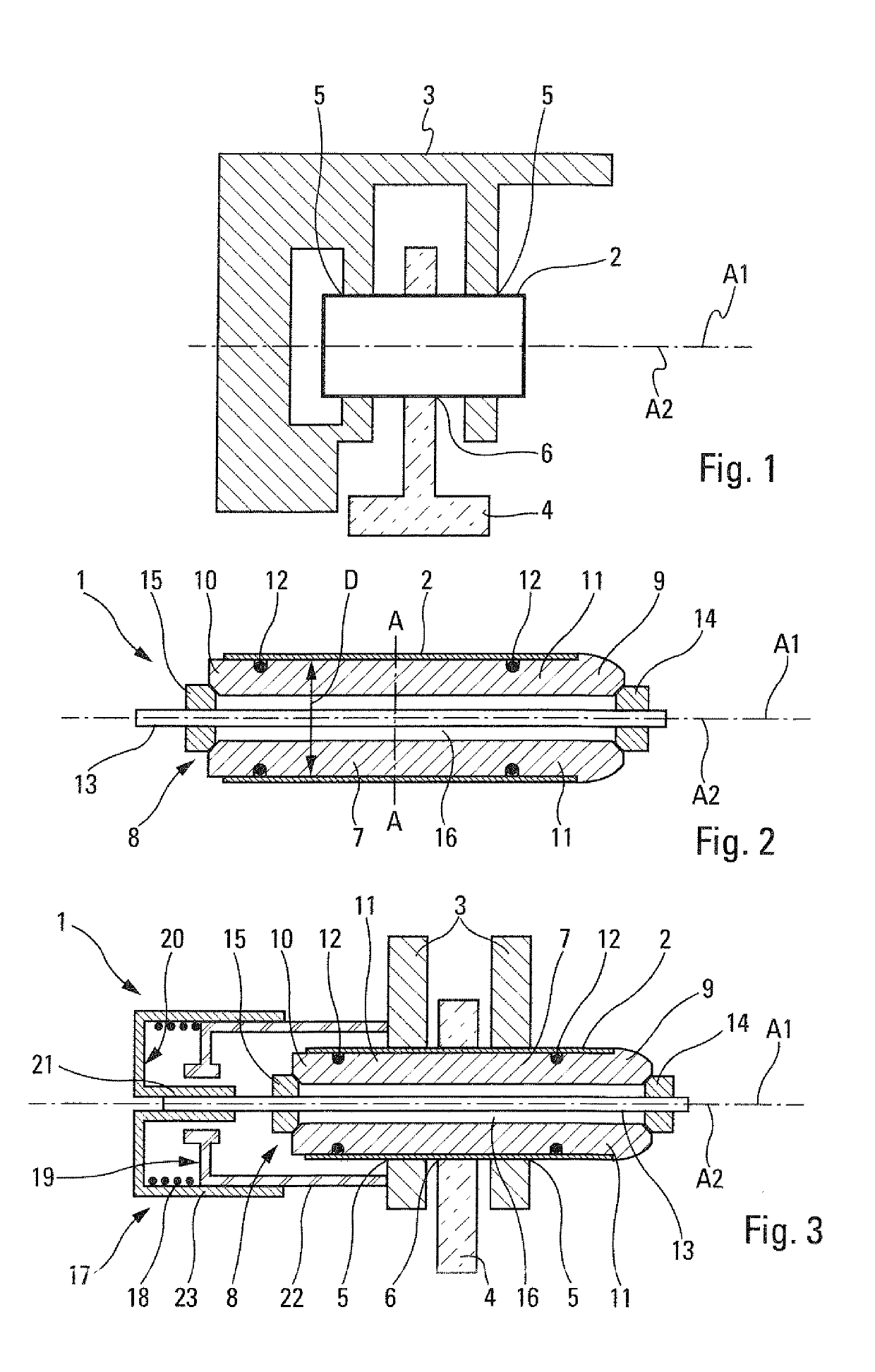 Device for manipulating a hollow shaft intended to create a pivot link between a first element and a second element