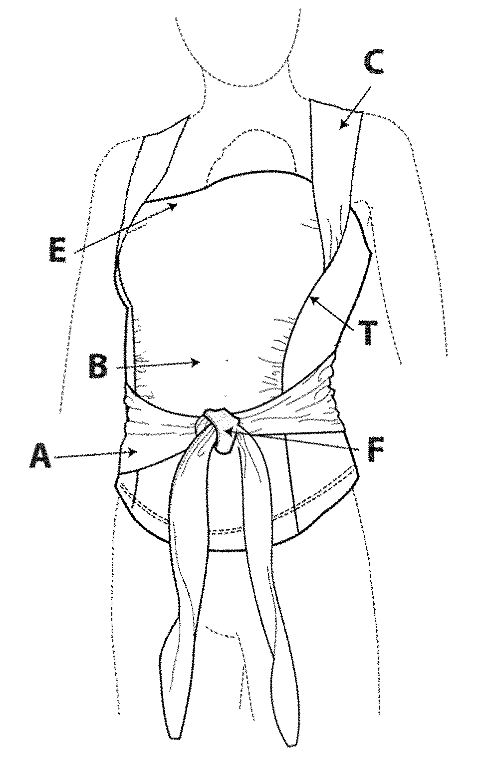 Undergarment for carrying a baby skin-to-skin