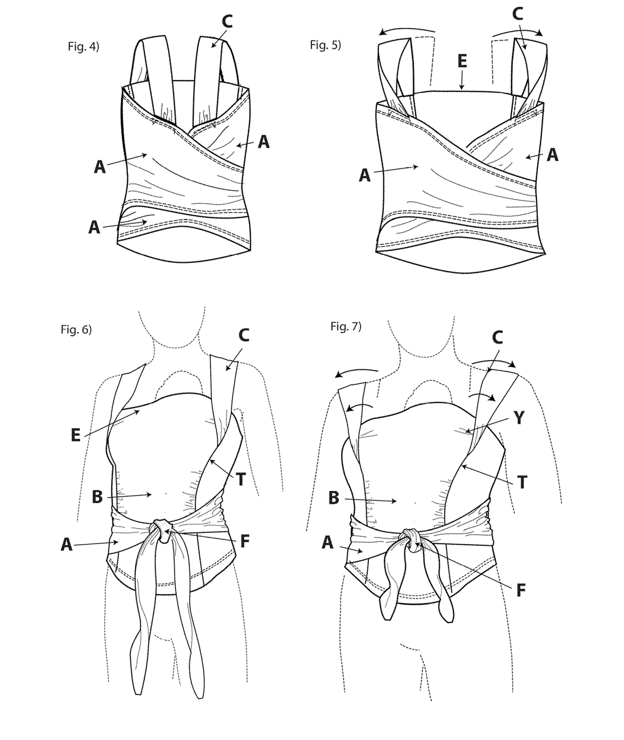 Undergarment for carrying a baby skin-to-skin