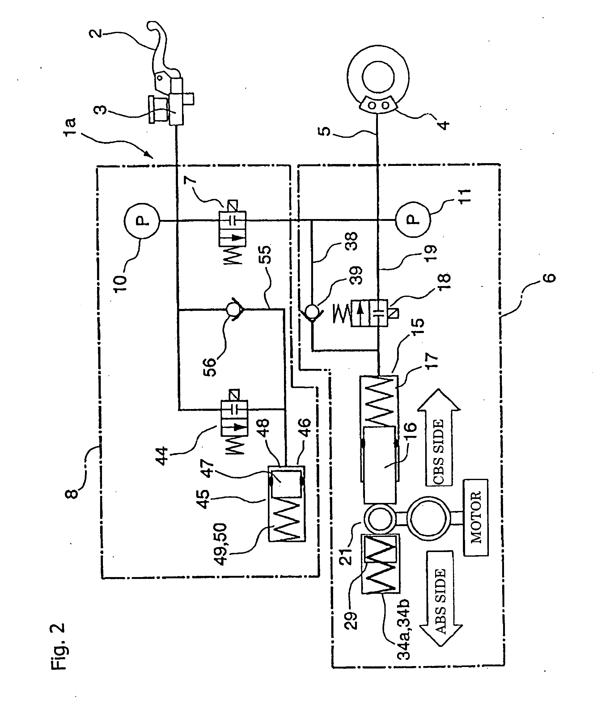 Brake Device For A Two-Wheeled Motor Vehicle, And Method Of Using Same