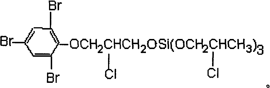 Flame retardant tribromophenoxychloropropoxytri(chloropropyl) silicate compound and preparation method thereof