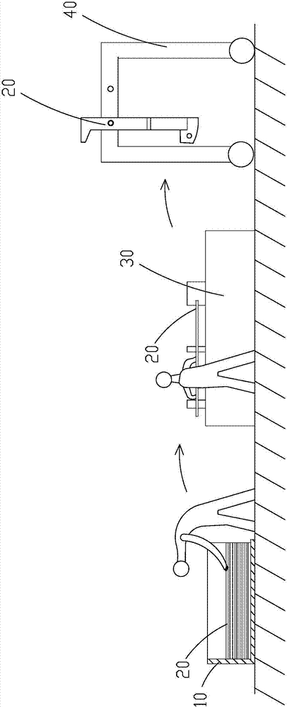 Bearing mechanism used for bearing material frame containing material