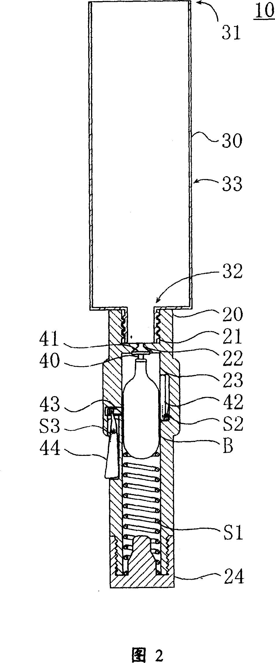 Emitting device for cylindrical burst emitter