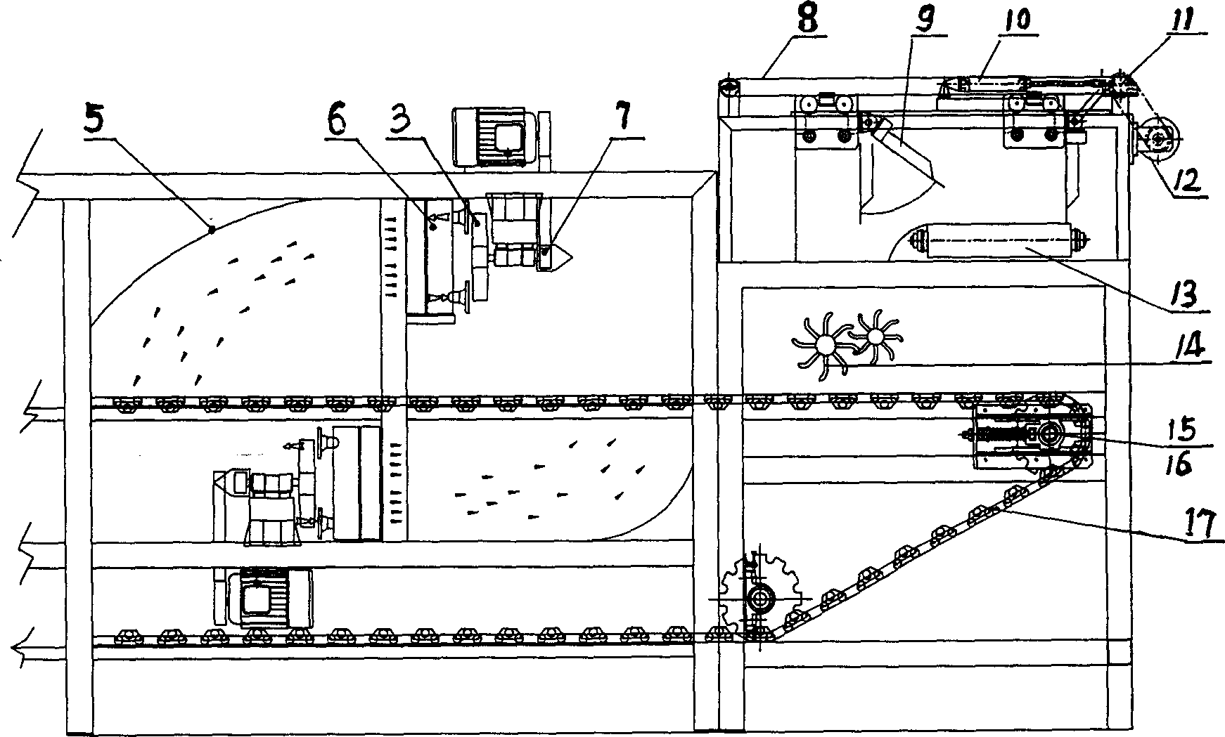 Symmetrical type white rib smoke dryer