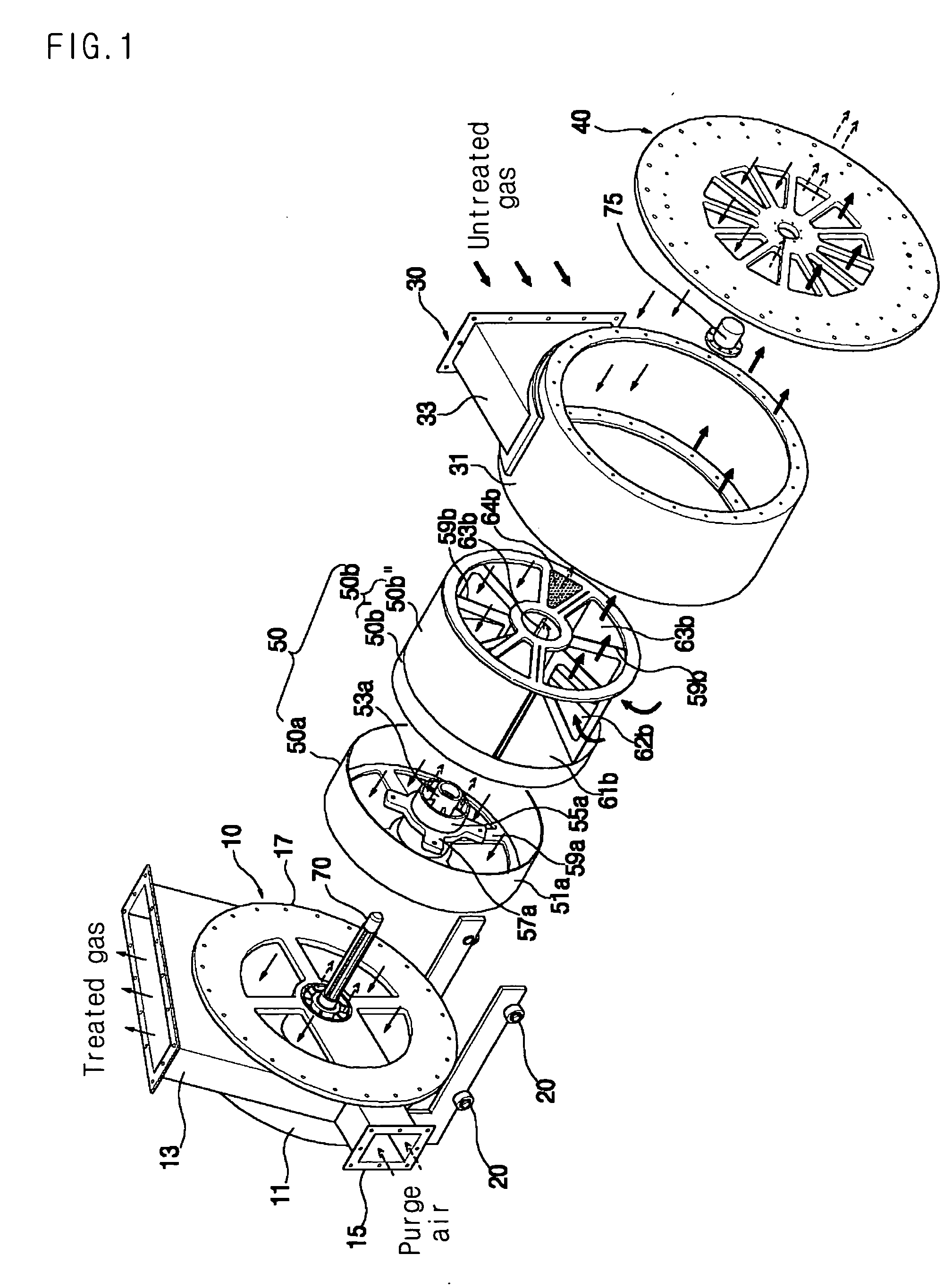 Separable distribution rotor and horizontal rotor distributor having the same