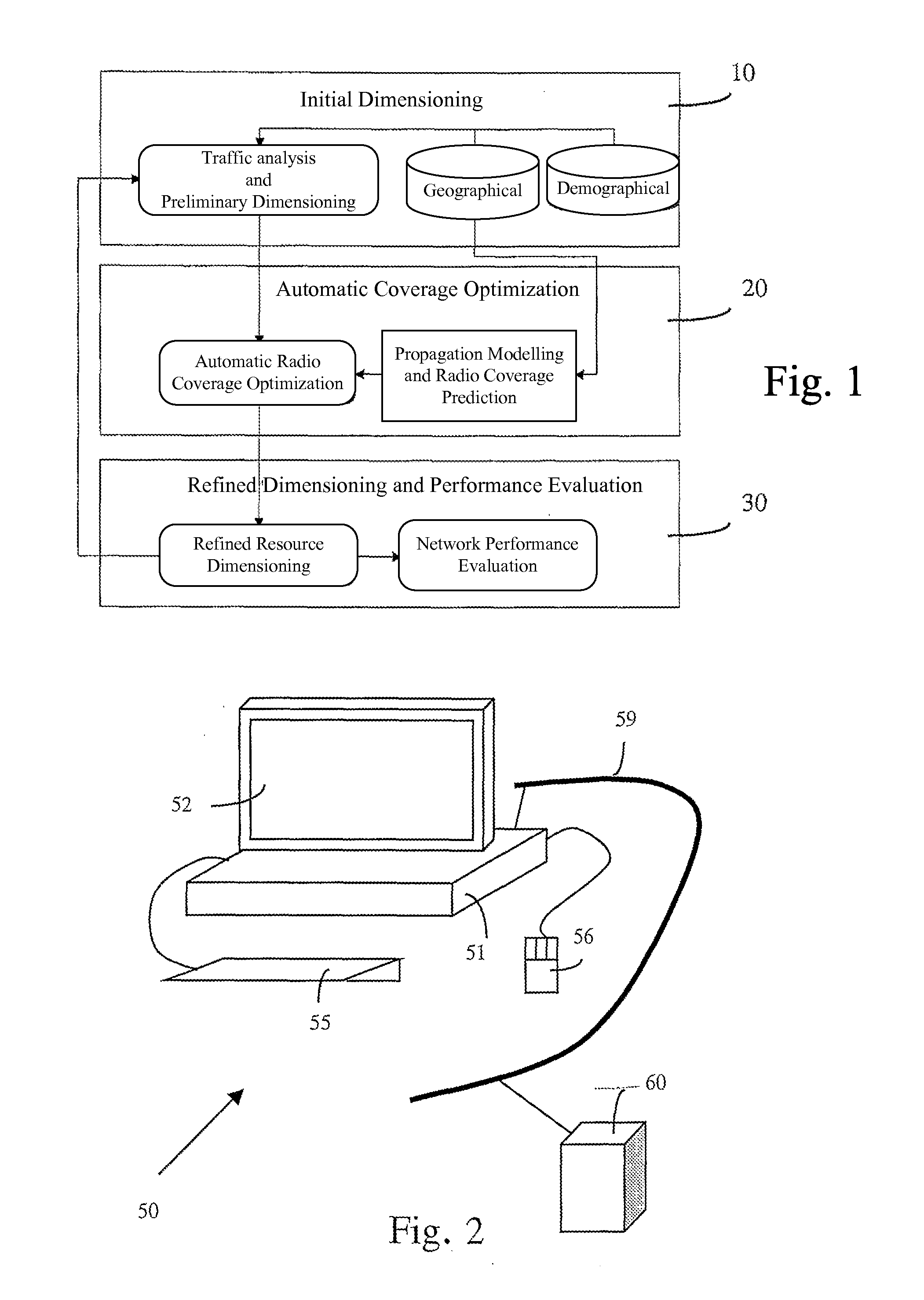 System and method for planning a telecommunications network for mobile terminals