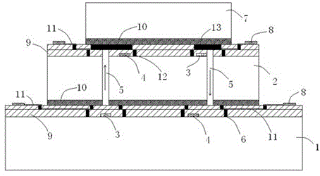 Optical communication interconnection txv 3D integrated packaging and packaging method