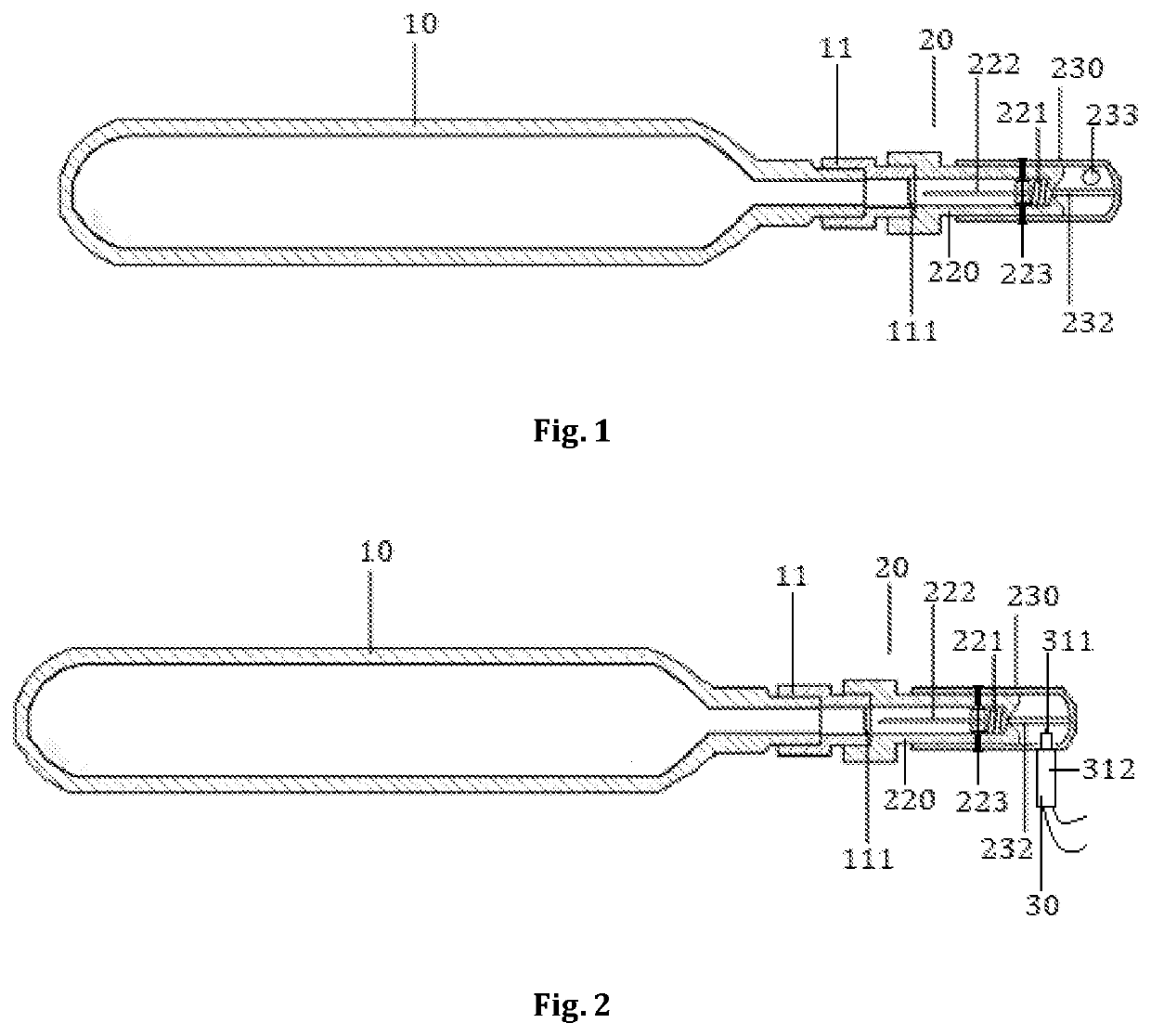 Fire-extinguishing device (variants), lock and release device for fire-extinguishing device (variants), forced activation device for lock and release device, fire-extinguishing system and fire-extinguishing method