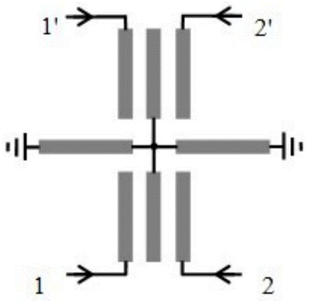 Broadband differential band-pass filter based on cross resonator