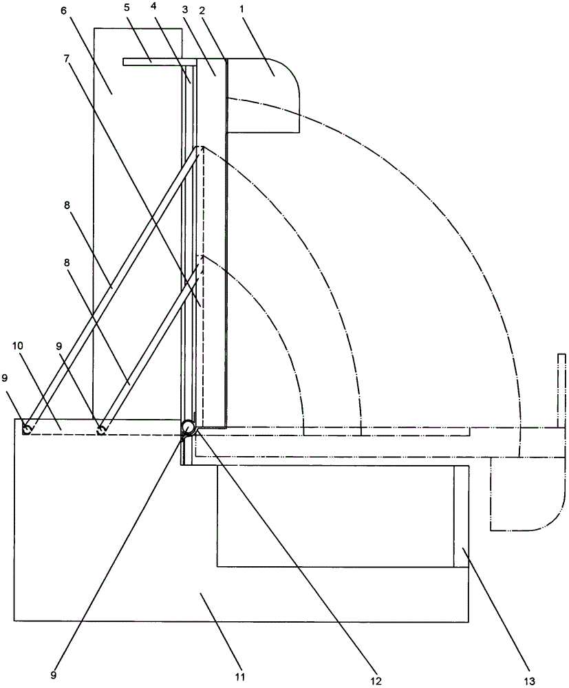 Self-turning and self-supporting plate type river embankment capable of preventing flood by flood