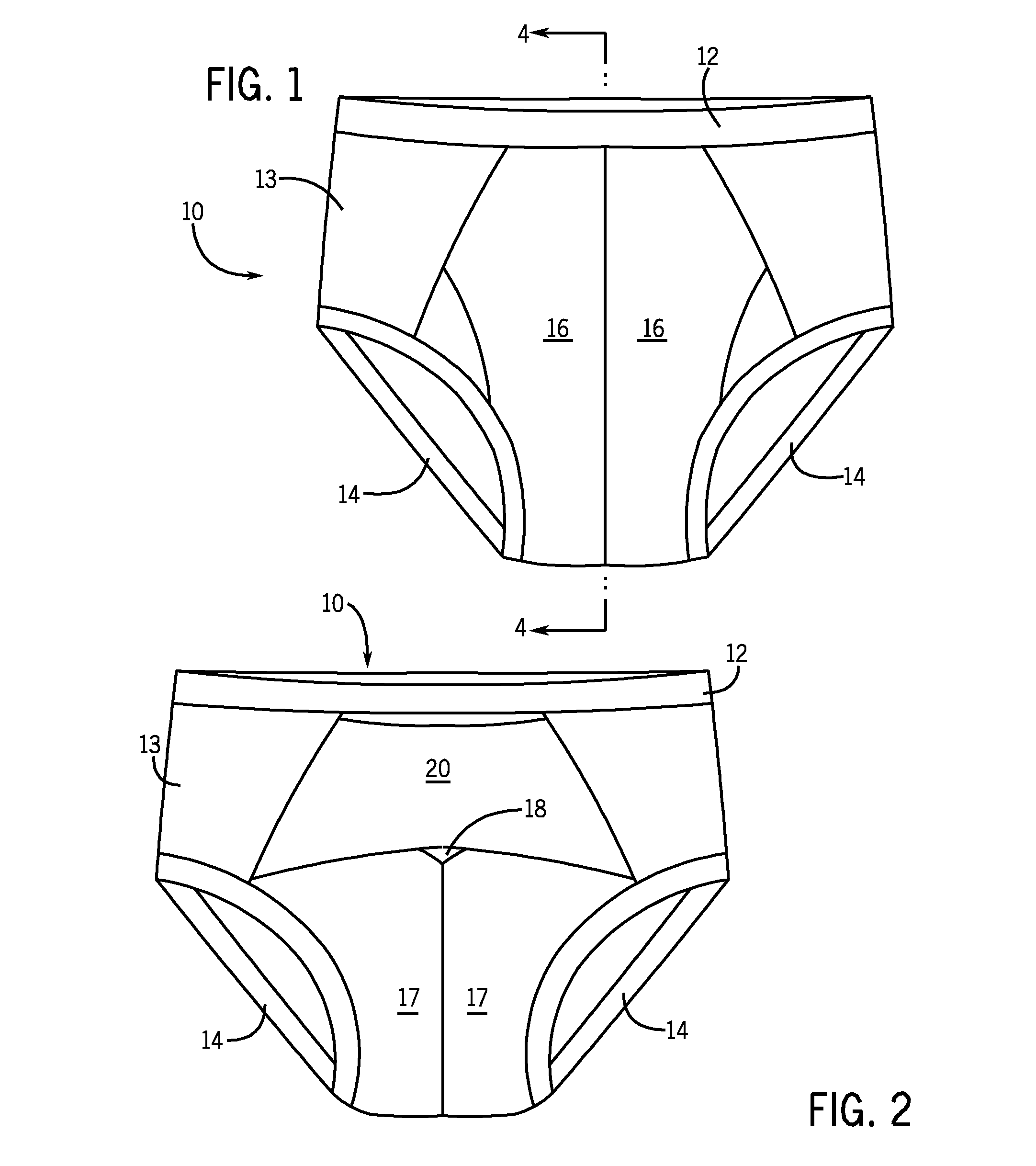 Undergarment with absorptive pad