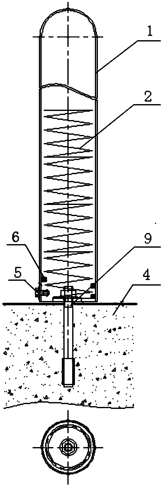 Pavement channel flexible isolation pile