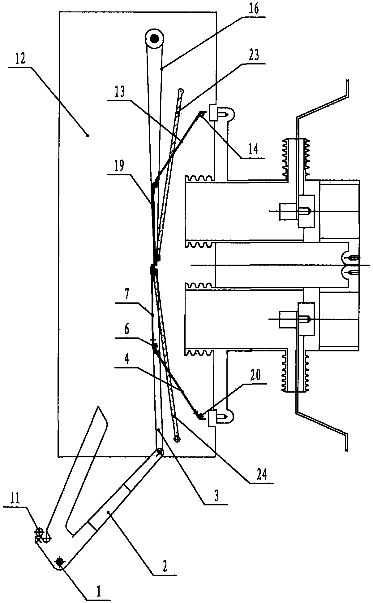 Switch cabinet valve mechanism