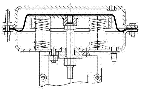 Actuating mechanism with self-sealing rolling diaphragm