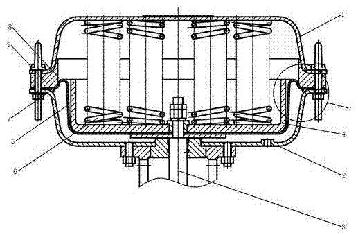 Actuating mechanism with self-sealing rolling diaphragm