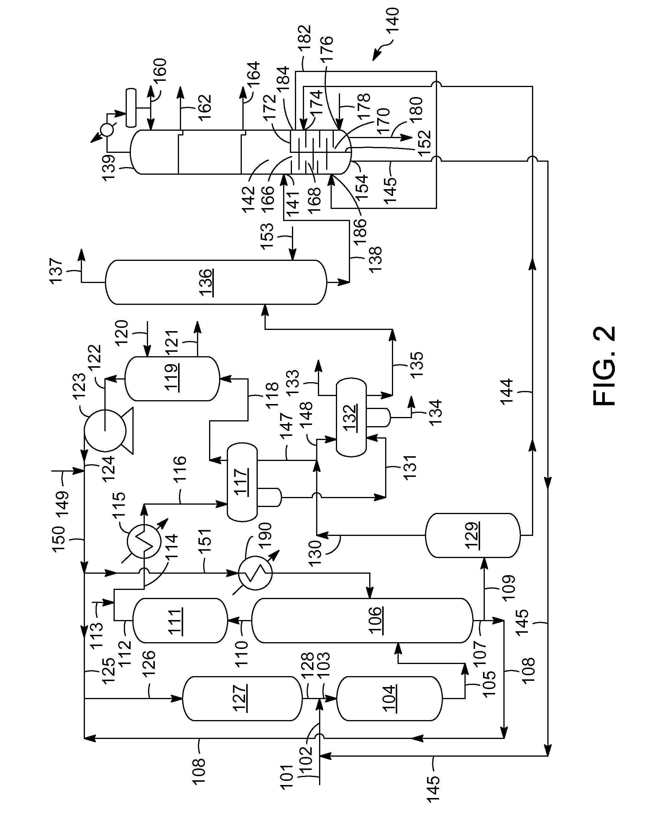 Process for removing heavy polynuclear aromatic compounds from a hydroprocessed stream