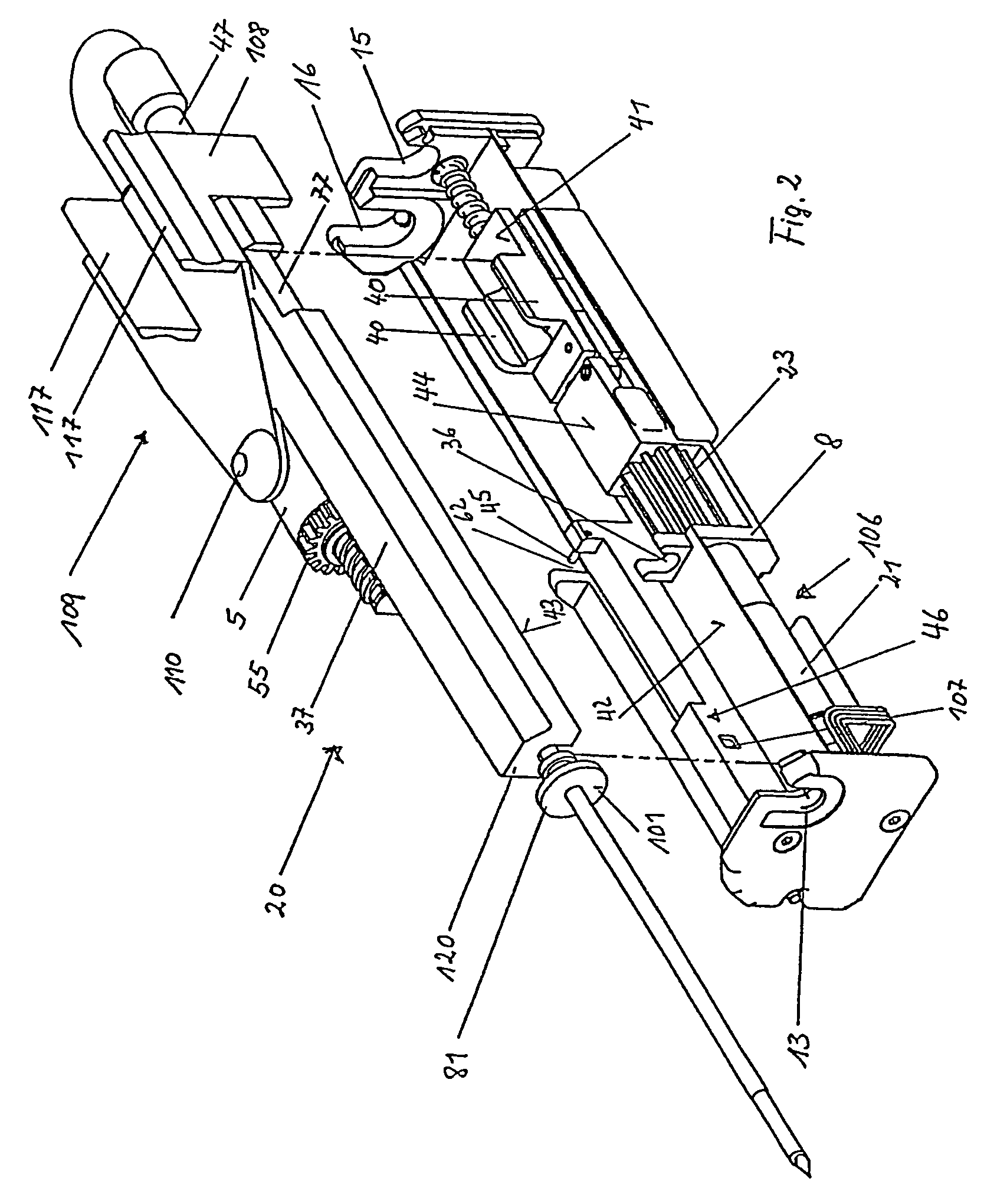 Biopsy device and insertable biopsy needle module