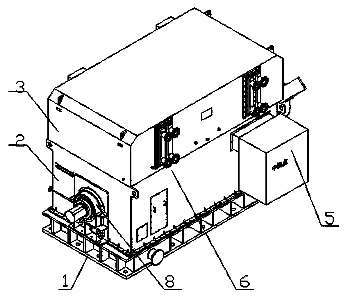 Large box-type variable-frequency variable-speed synchronous brushless excitation generator