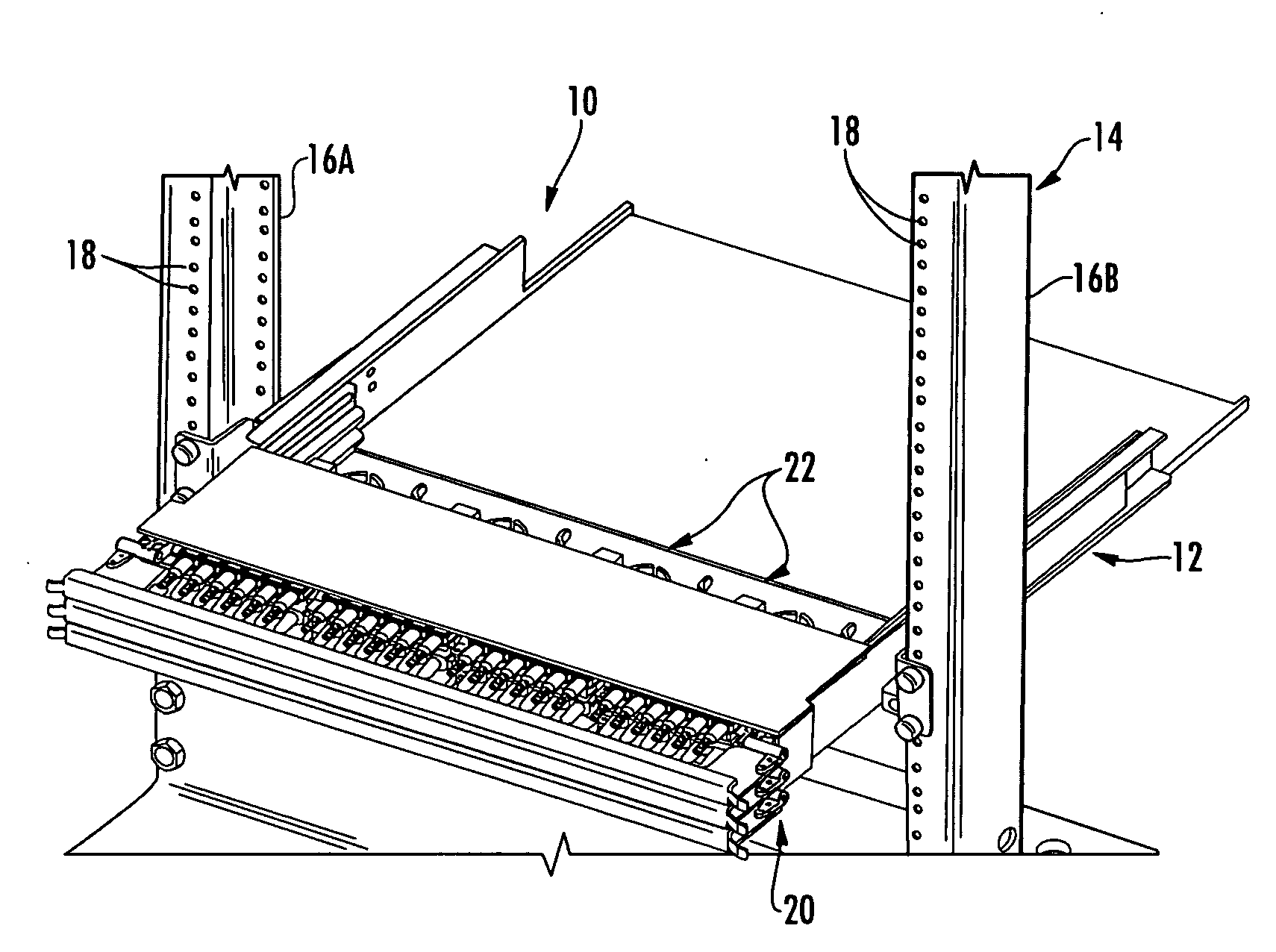 Rear-Slidable Extension in a Fiber Optic Equipment Tray