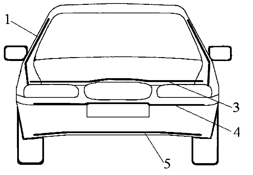 Line drawing method for automobile pedestrian protection finite element analysis