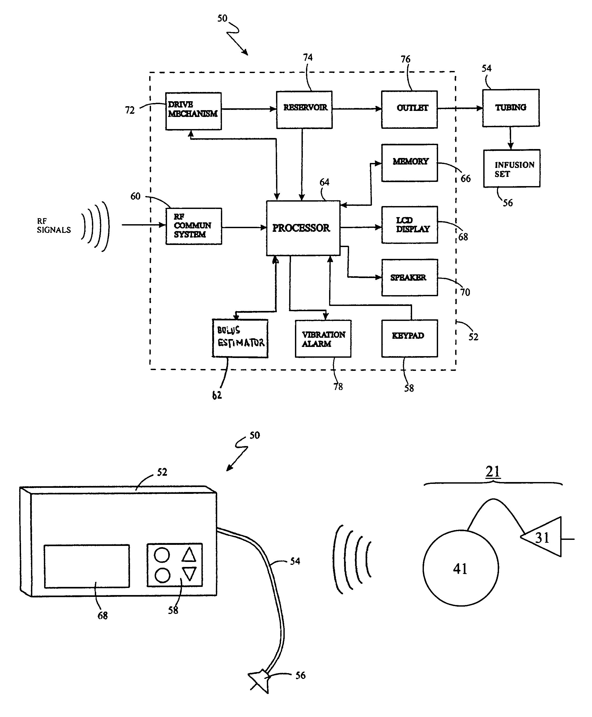System for providing blood glucose measurements to an infusion device