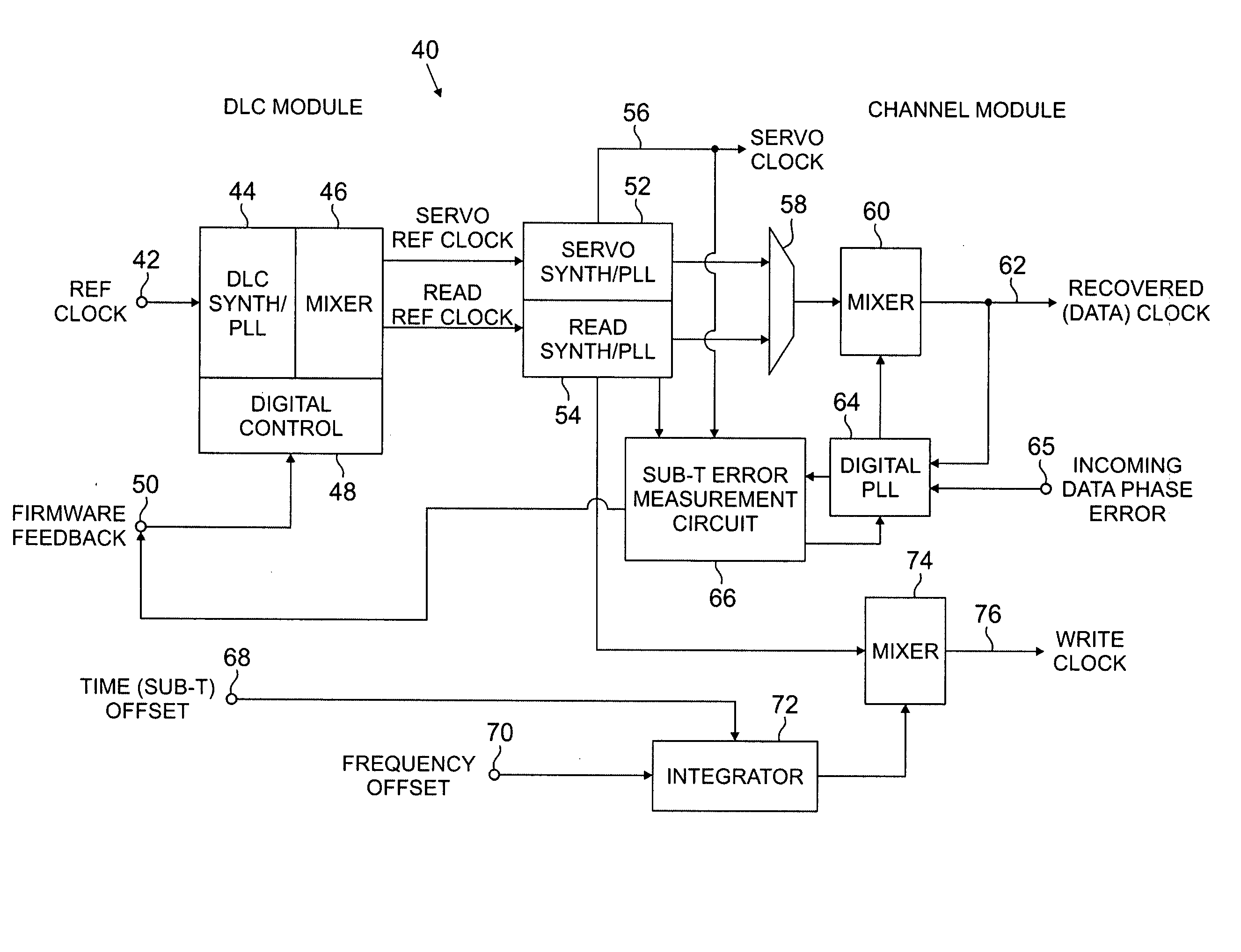 System for locking a clock onto the frequency of data recorded on a storage medium