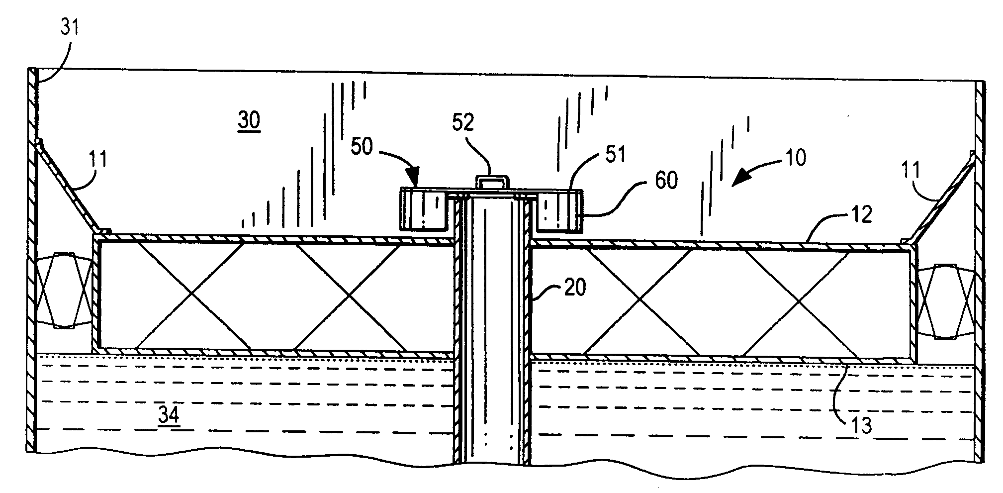 Overflow drainage system for floating roof storage tank