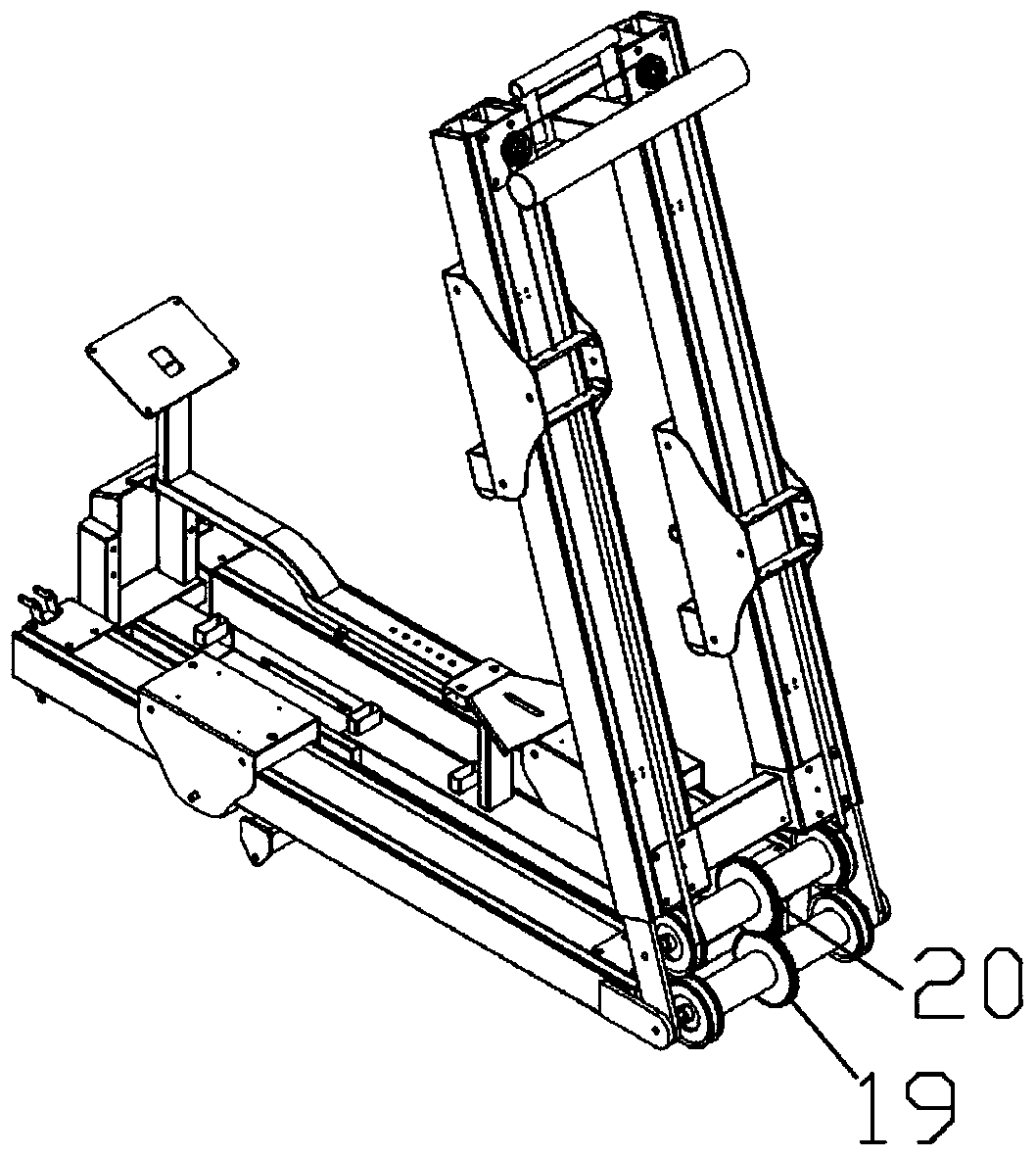 Folding-type crawling body builder with linkage mechanisms