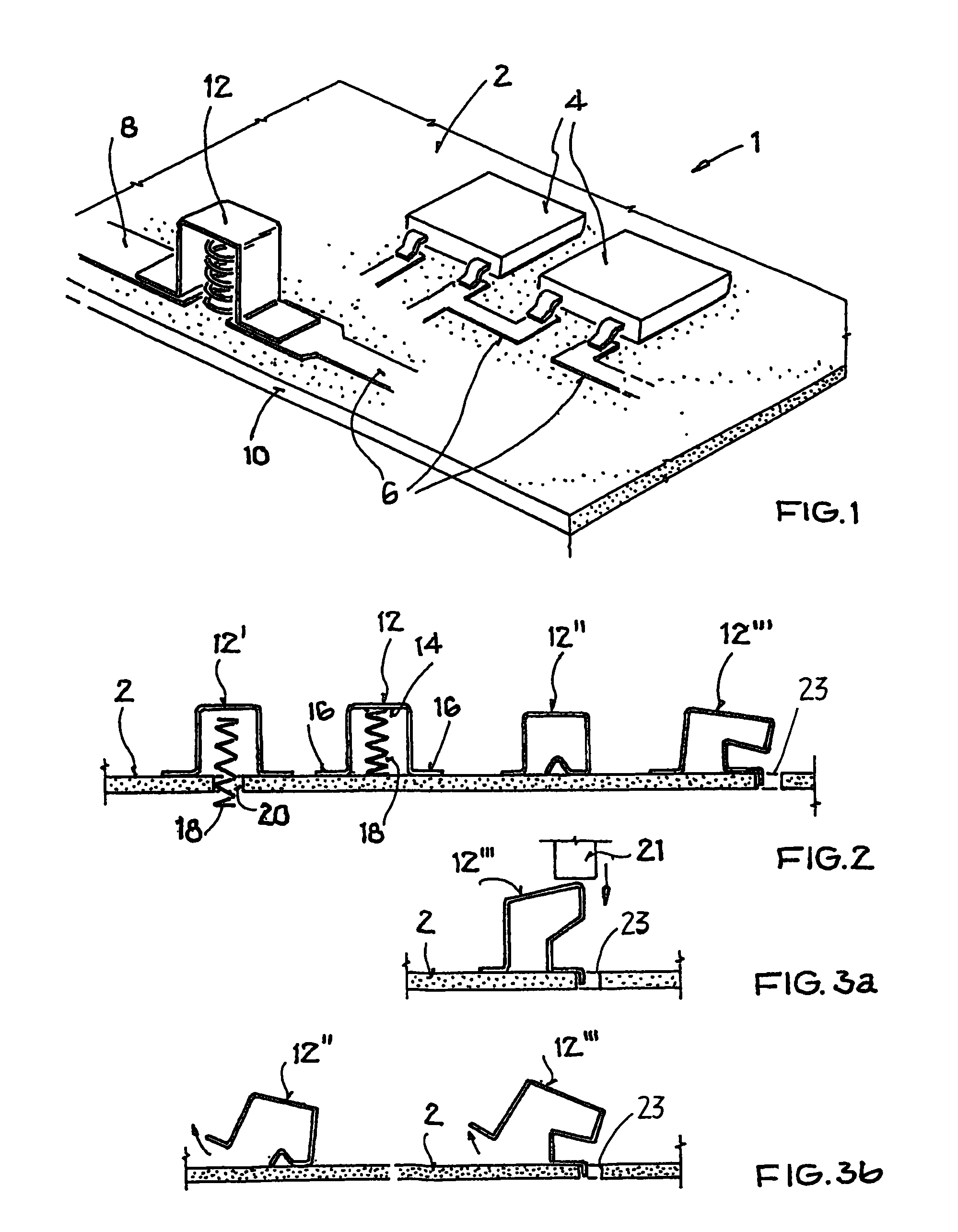 Electronic assembly having stressable contact bridge with fuse function
