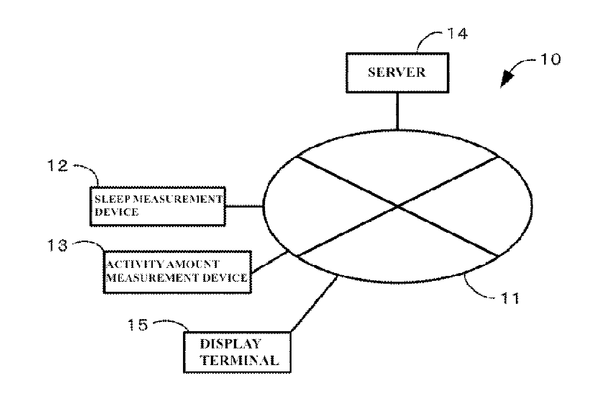 Sleep and activity amount display program, device, system, and method