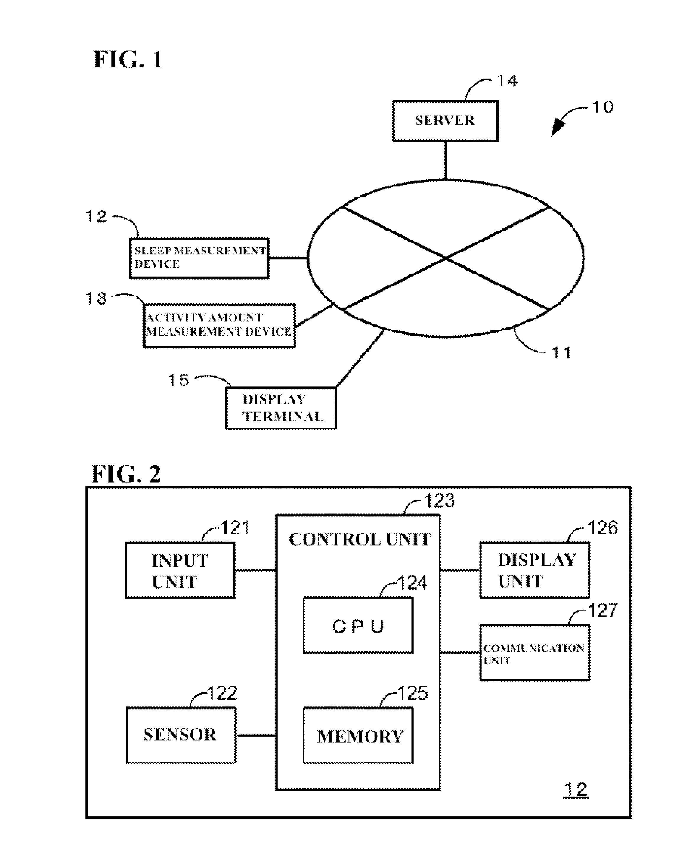Sleep and activity amount display program, device, system, and method