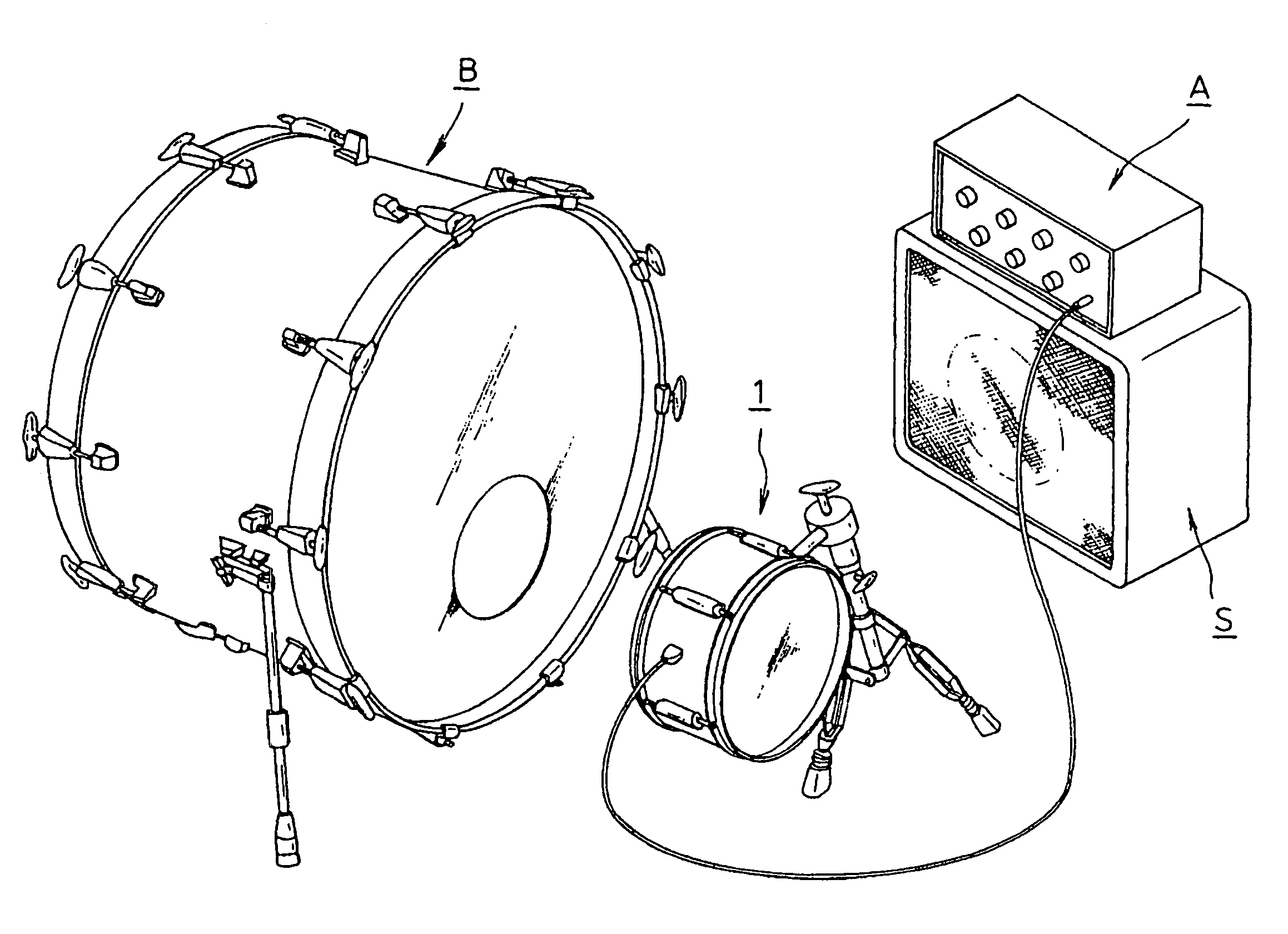 Sound pickup device for percussion instrument