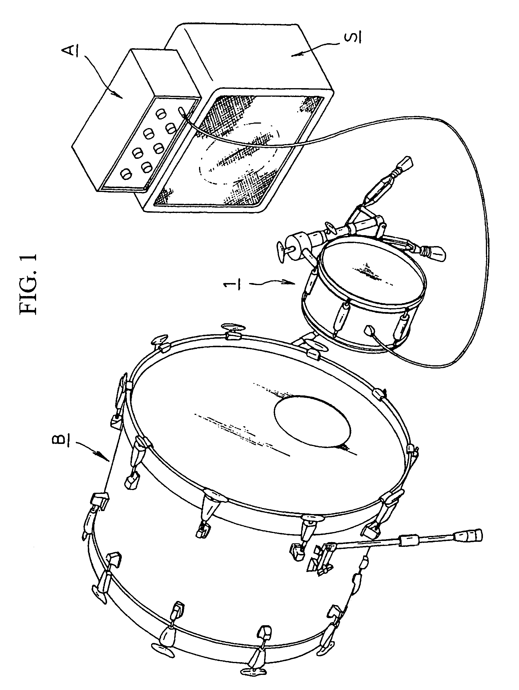 Sound pickup device for percussion instrument