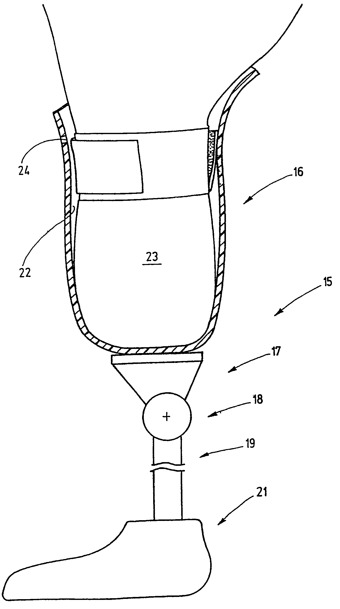 Seal arrangement for residual limb prosthetic socket