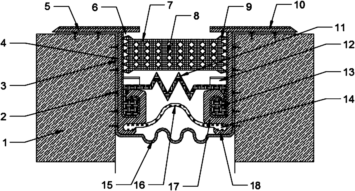 Waterproof connection structure for building deformation joint