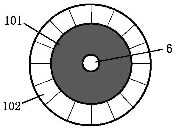 An anti-bird droppings and anti-bird pecking rigid composite insulator