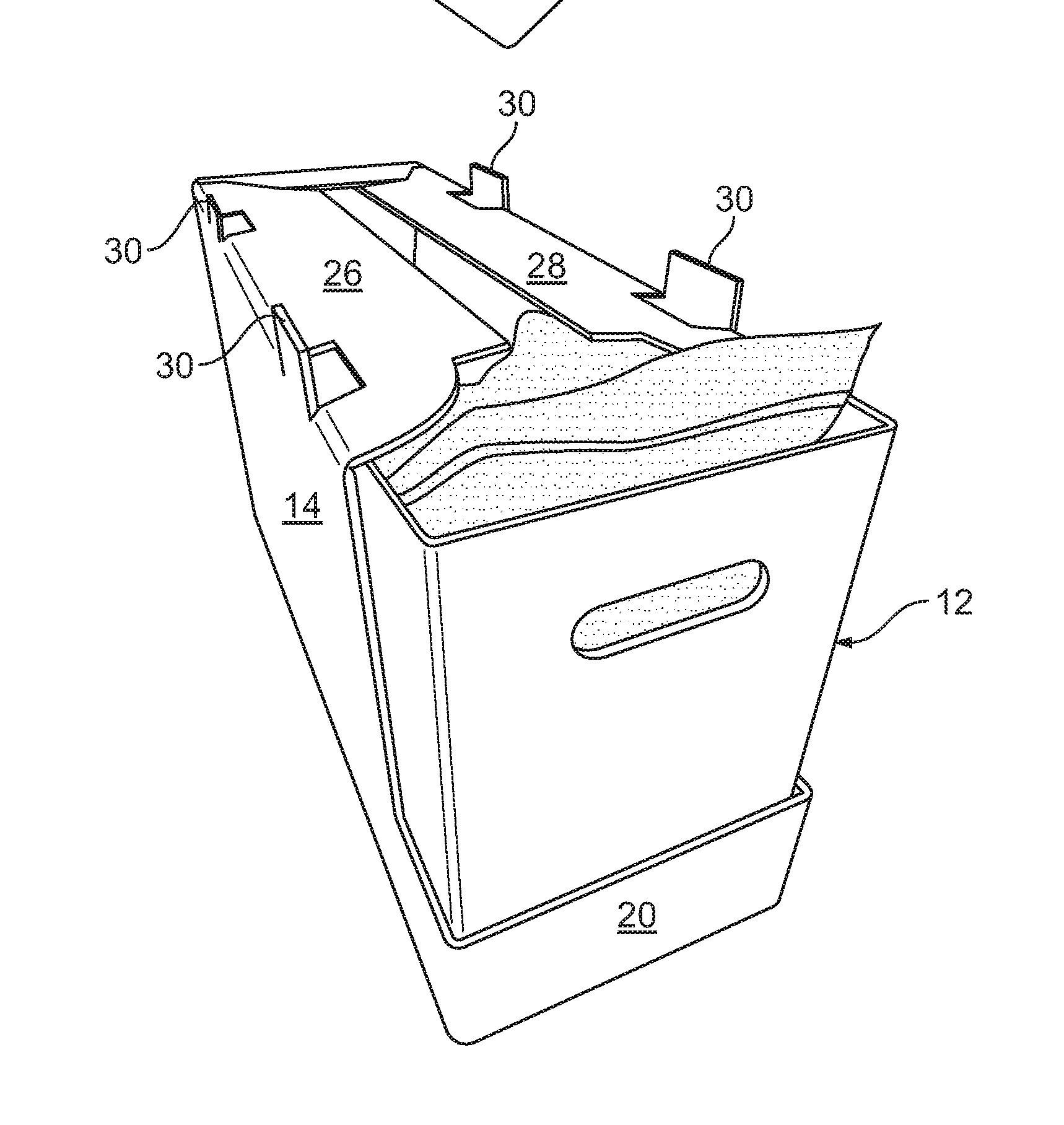 Shipping and display container with supporting insert