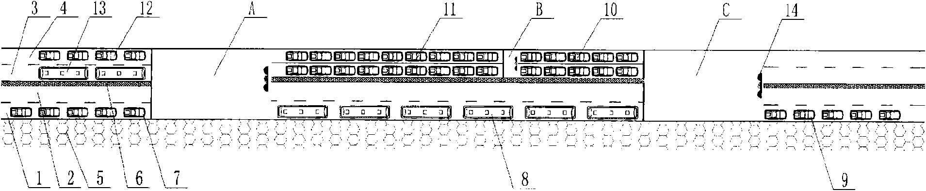 Control method of integrated setting of on-board and off-board stop station of bus and taxi
