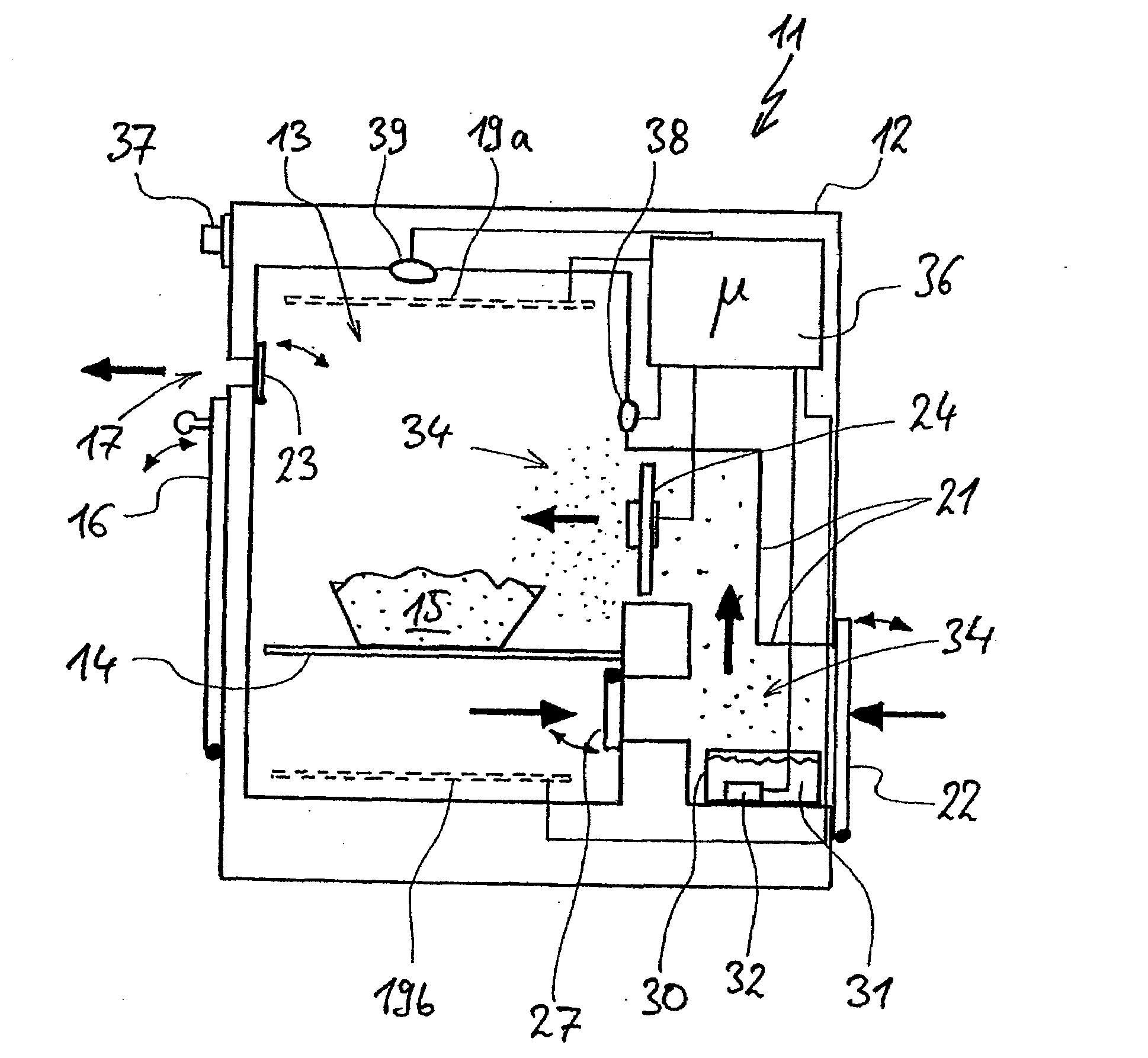 Method and steam cooking apparatus for regulating cooking processes in an oven