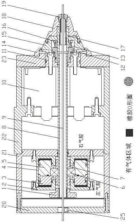 Rotary axis device integrated with pneumatic clamping mechanism for thin-walled pipes