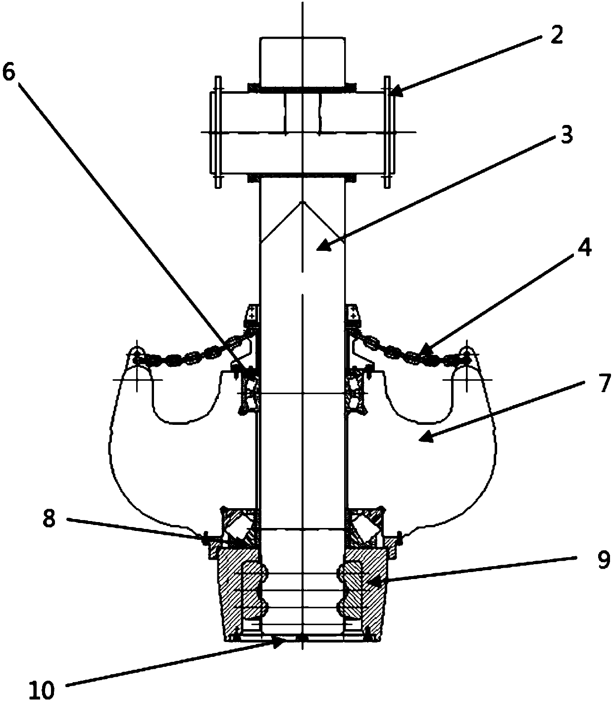 Super tonnage split lifting hook