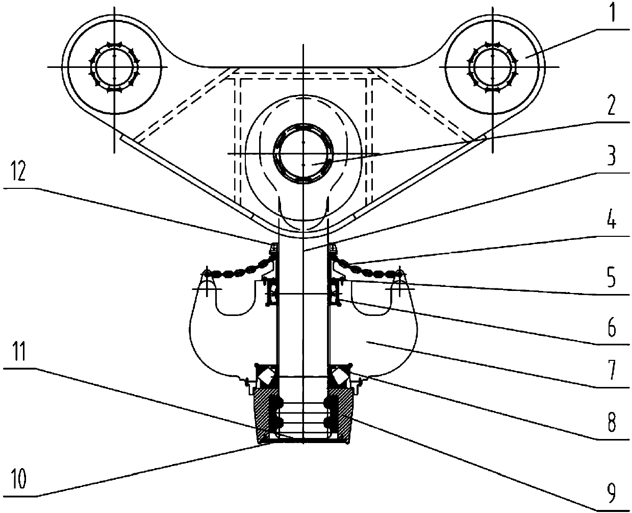 Super tonnage split lifting hook