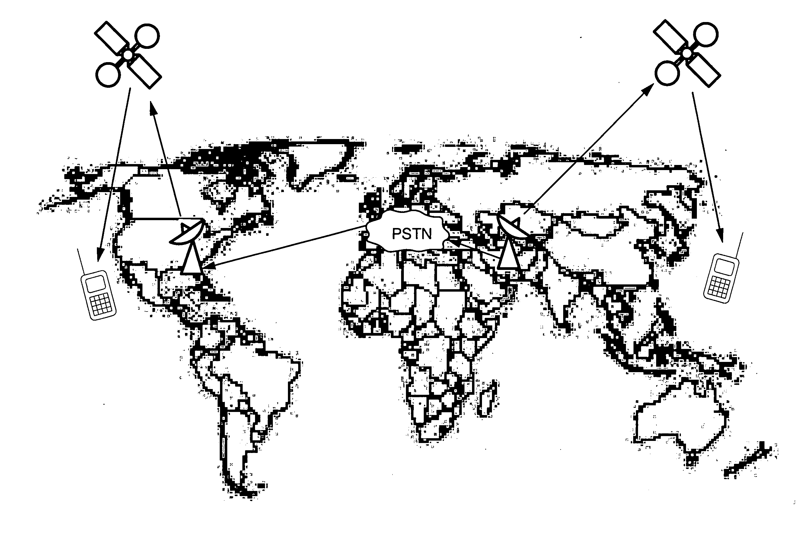 Satellite communication system employing a combination of time slots and orthogonal codes