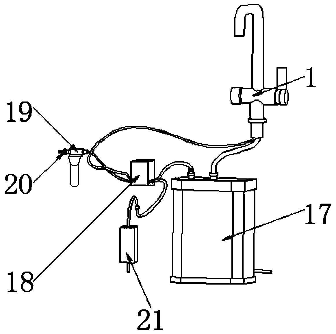 Electronic control water heater faucet