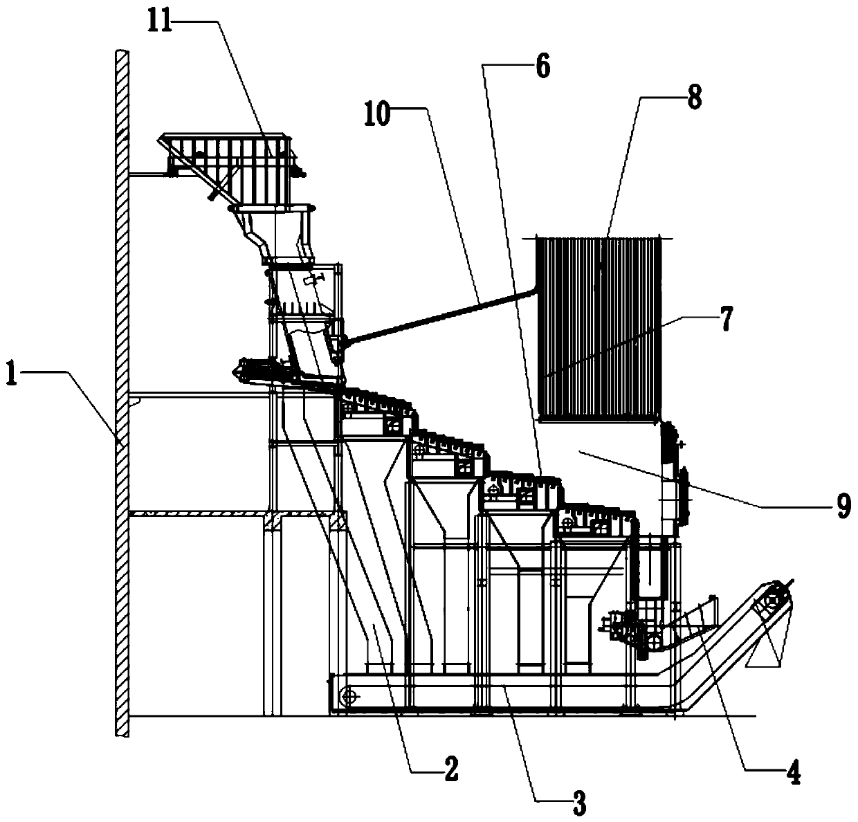 Waste incinerator and construction method thereof