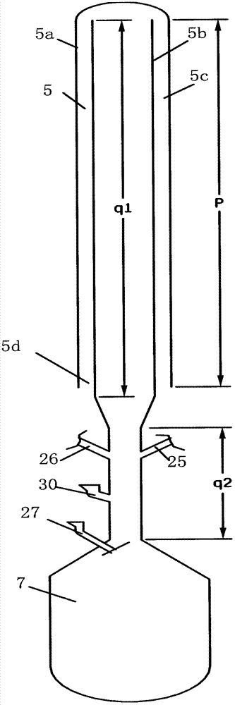 A double riser catalytic cracking device and method