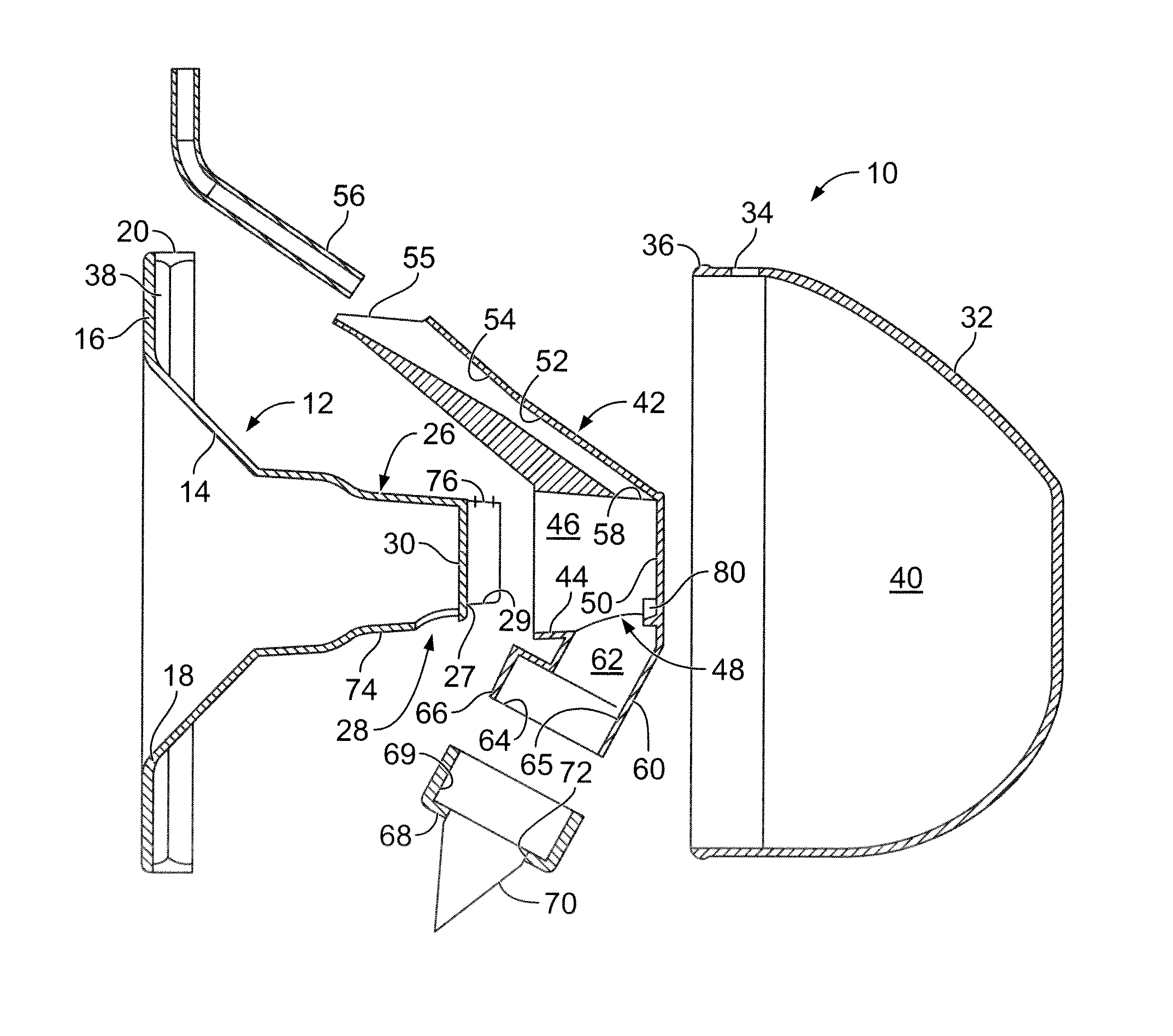 Submersible valve for a breast milk collection device with self contained reservoir