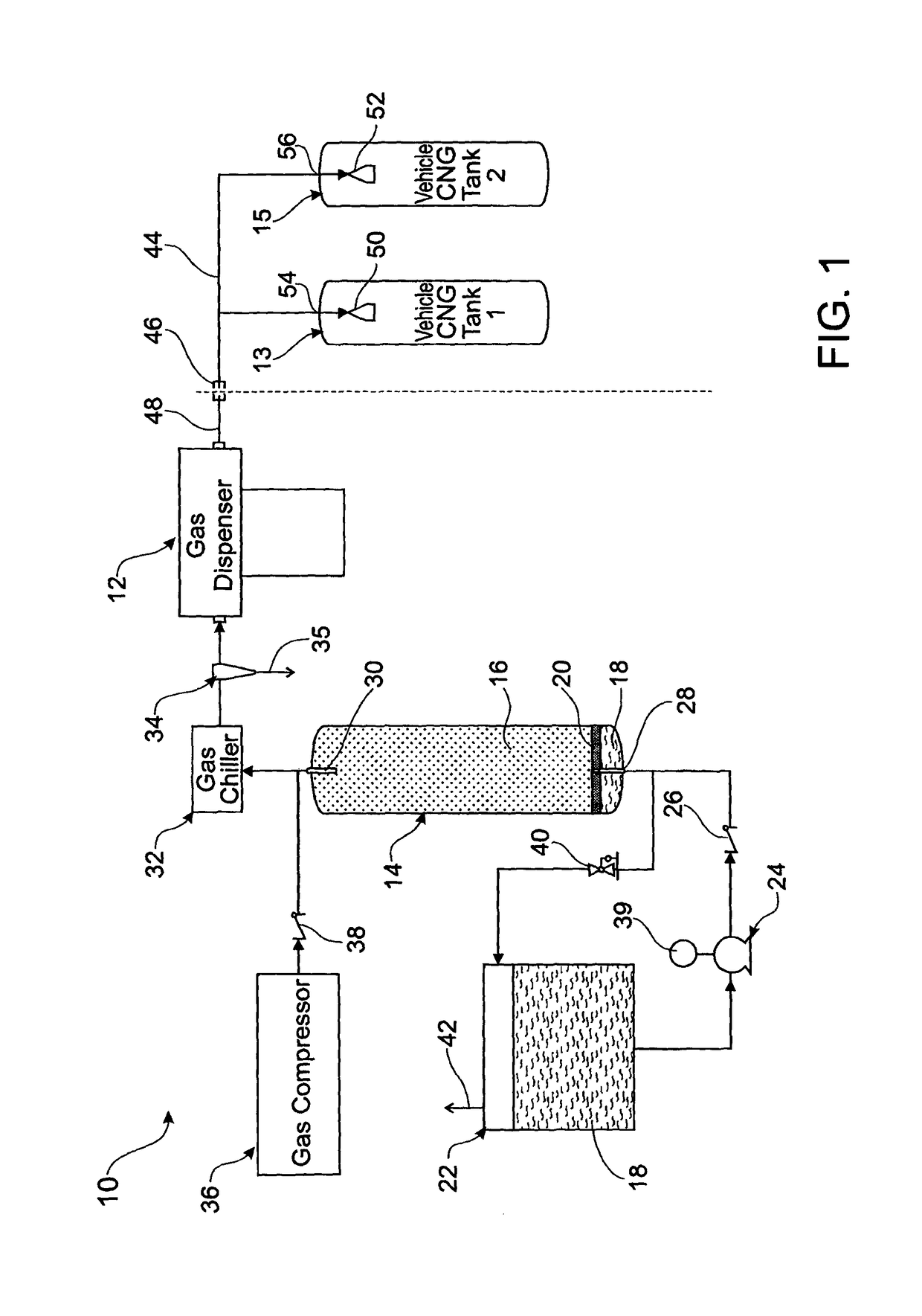 System and method for refueling a compressed gas pressure vessel using a thermally coupled nozzle